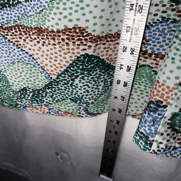 Vintage Landmark Long Sleeve Shirt Disco 70’s Large Polyester Nature Scene M 15 - Picture 9 of 11